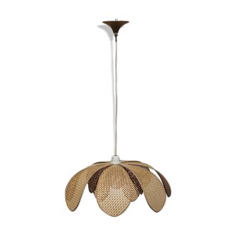 Vintage rattan canning flower suspension