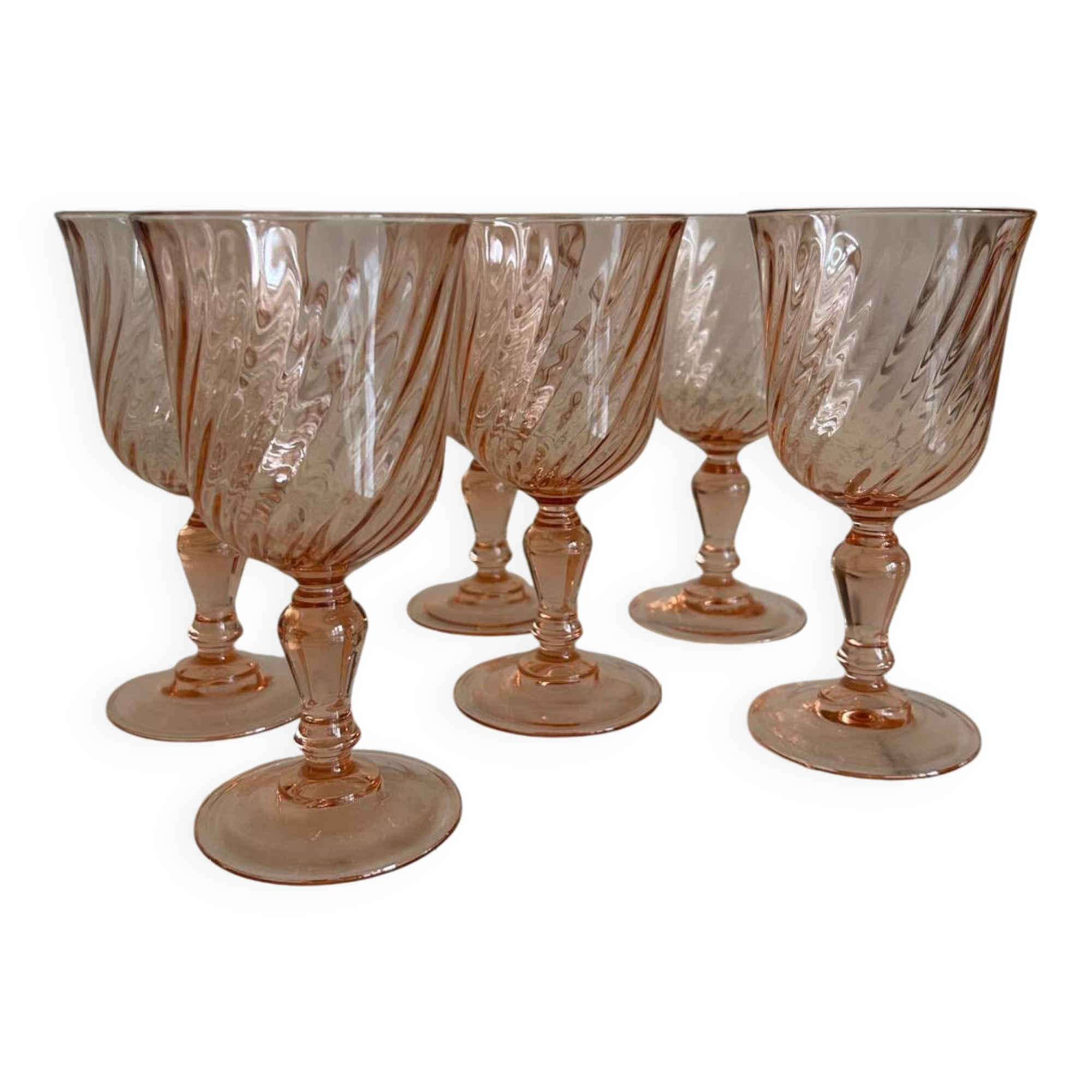 Set of 6 Rosaline Luminarc water glasses