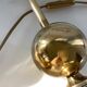Pair of 2 Vintage Chic Articulated Brass Bakelite Amber Ball Lamps