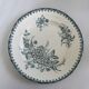 Lot of blue and green ironstone deep plates, antique French earthenware.