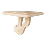 Vintage solid oak wall-mounted console shelf