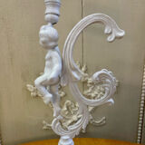 Candlestick brass cherub cherub XIXth