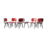 6 Revolt chairs by Friso Kramer for Ahrend De Cirkel, the Netherlands, 1956