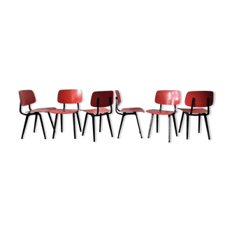 6 Revolt chairs by Friso Kramer for Ahrend De Cirkel, the Netherlands, 1956