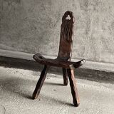 Chaise tripode brutaliste