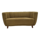1960s, Danish 2-seater "Banan" sofa, green furniture wool, ash wood.