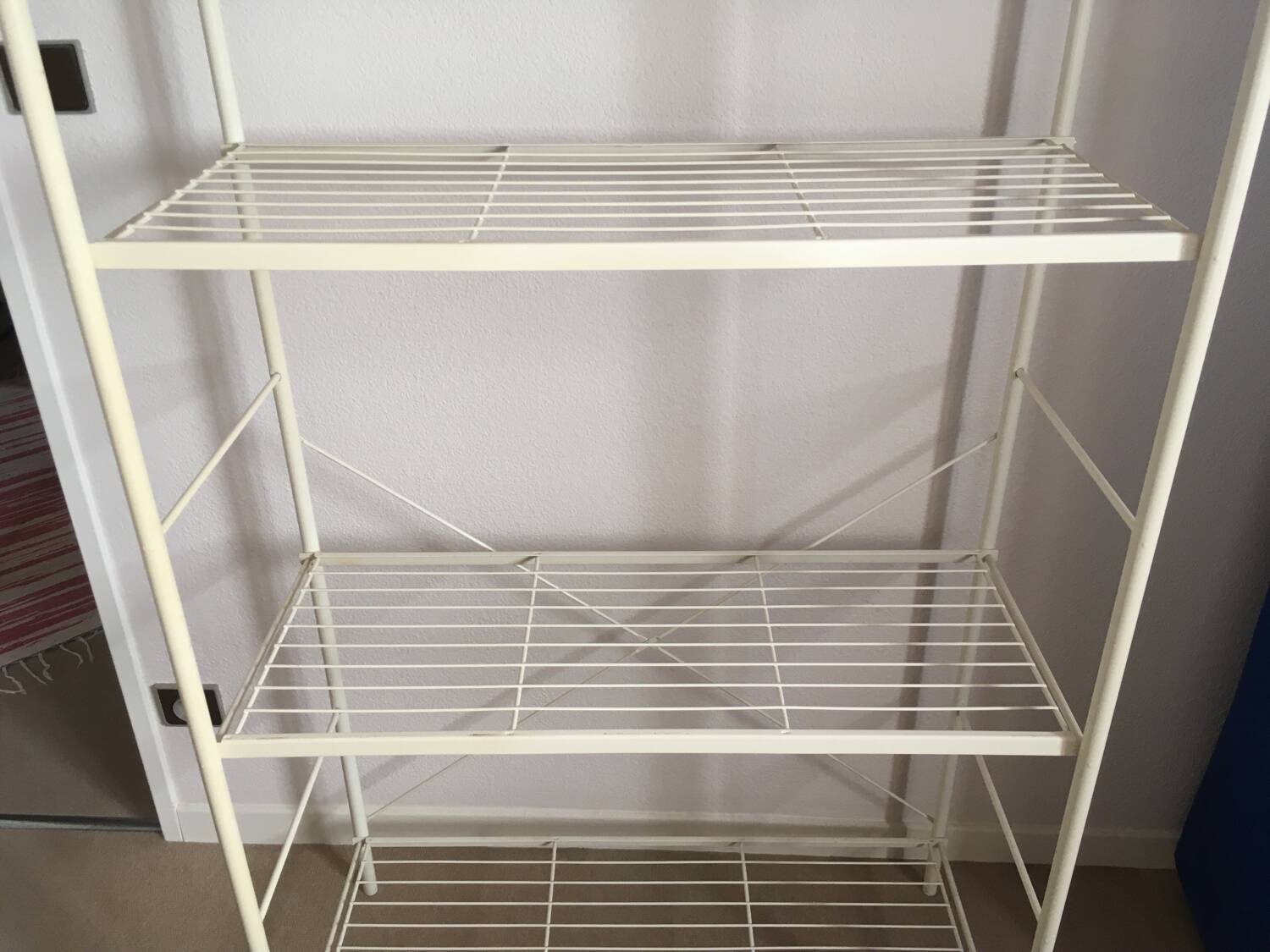 Vintage metal shelf.