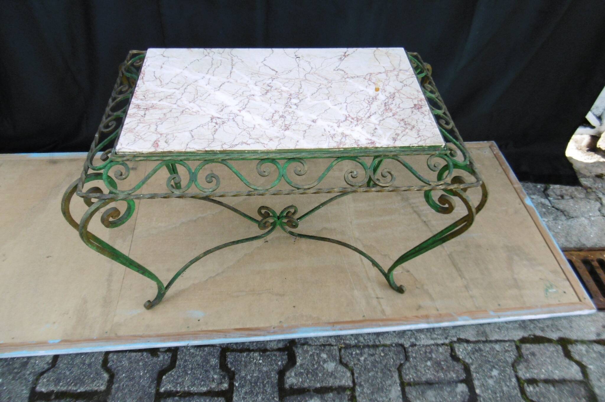 Coffee table with marble top