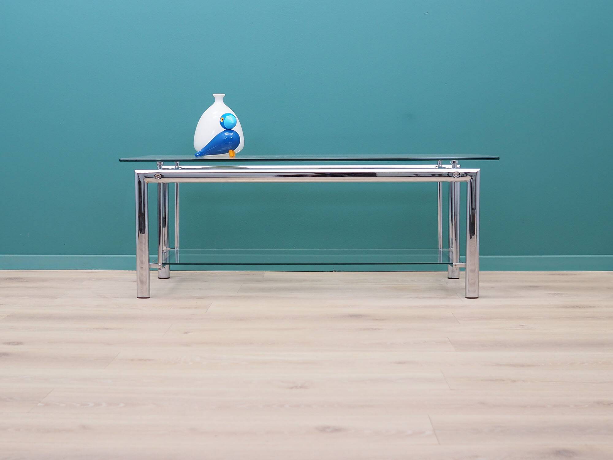 Table basse en verre, design danois, années 1970, production : Danemark