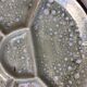 Set of 6 ceramic plates compartmentalized