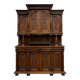 Buffet with eight Renaissance doors in solid walnut.