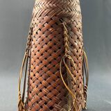 Hanakago vase in woven bamboo for Ikebana Japan late 19th century