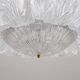 Large Italian Murano Glass Leaf Flush Mount Ceiling Light