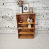 Bibliothèque basse en bois brut