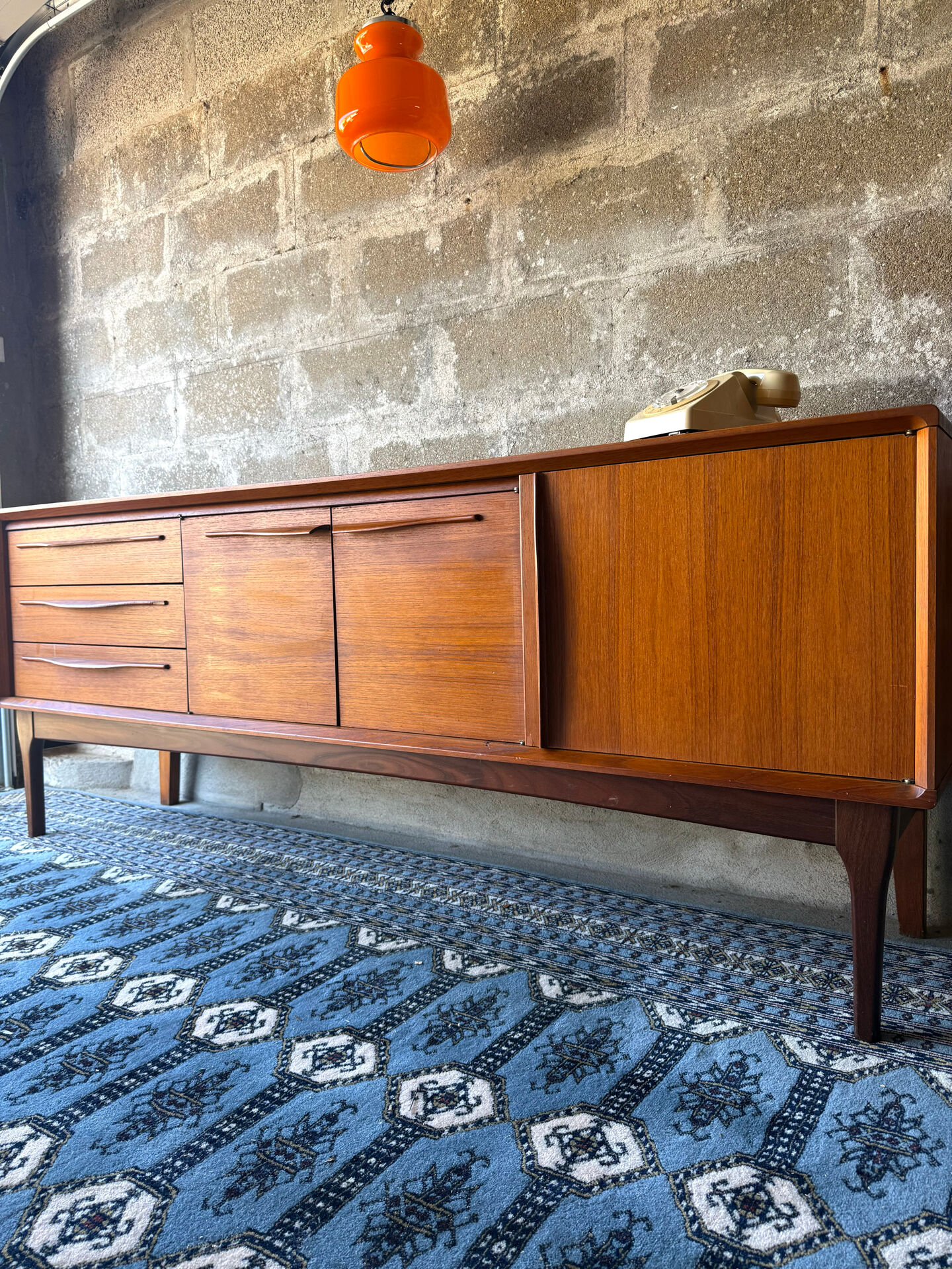 Vintage Scandinavian teak sideboard, 1960.