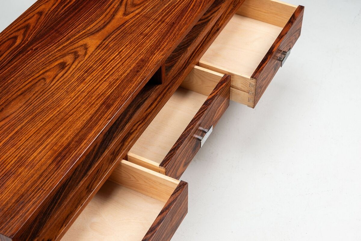 Mid-century modern floating media console in rosewood, Denmark, 1960