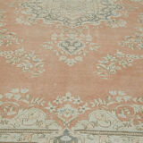 Handmade oriental contemporary 1980s 293 cm x 416 cm beige wool carpet