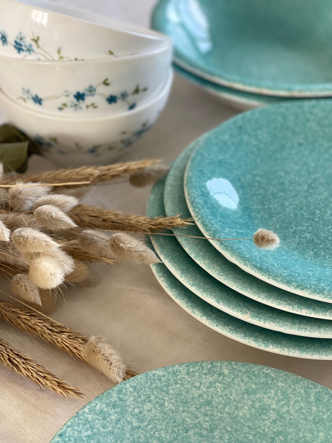 5 assiettes à dessert mouchetées Italiennes