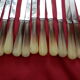 Set of 12 vintage meat knives stainless steel blade