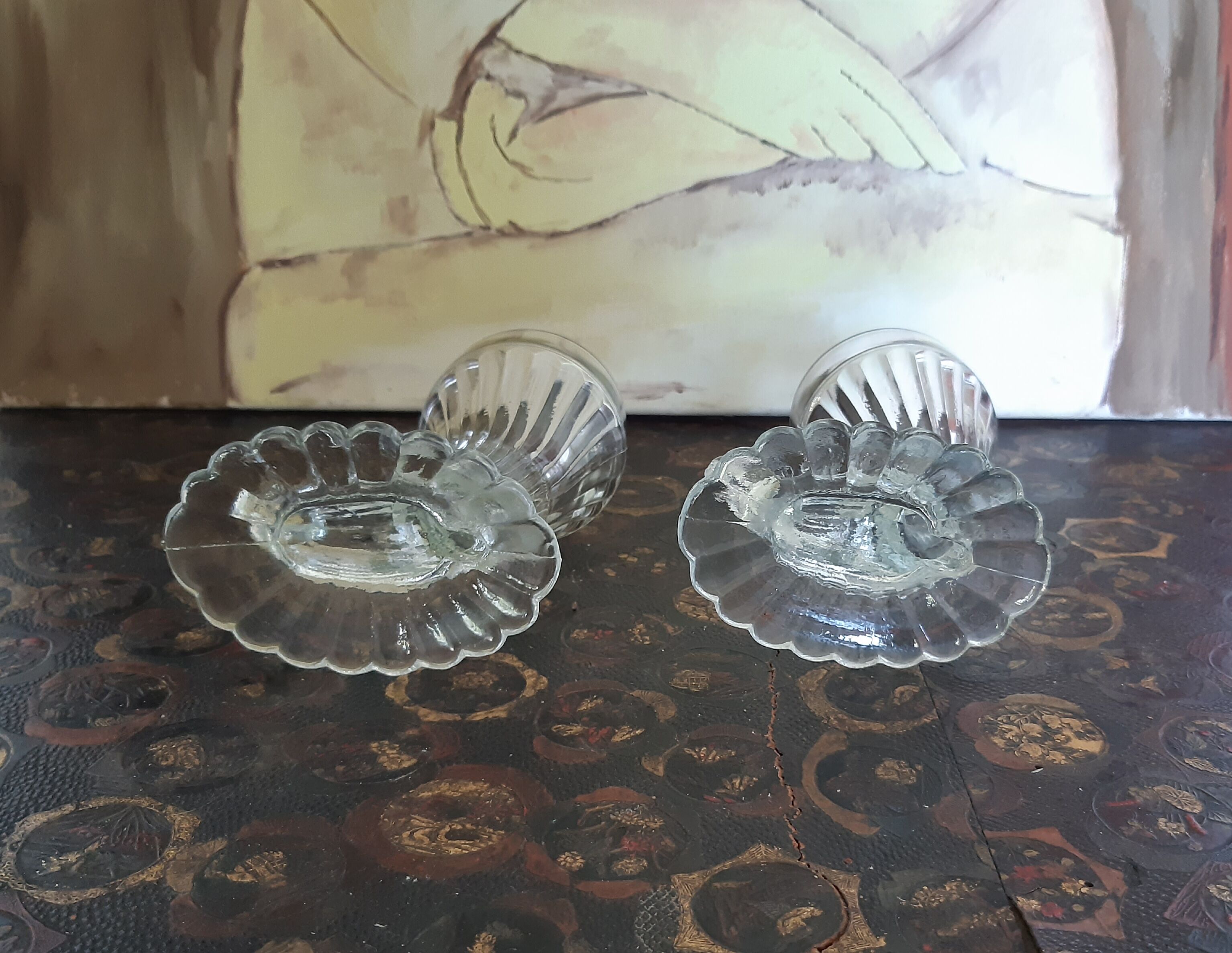 Pair of cornucopia vase