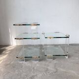 Glass and Plexiglas consoles from the 80s