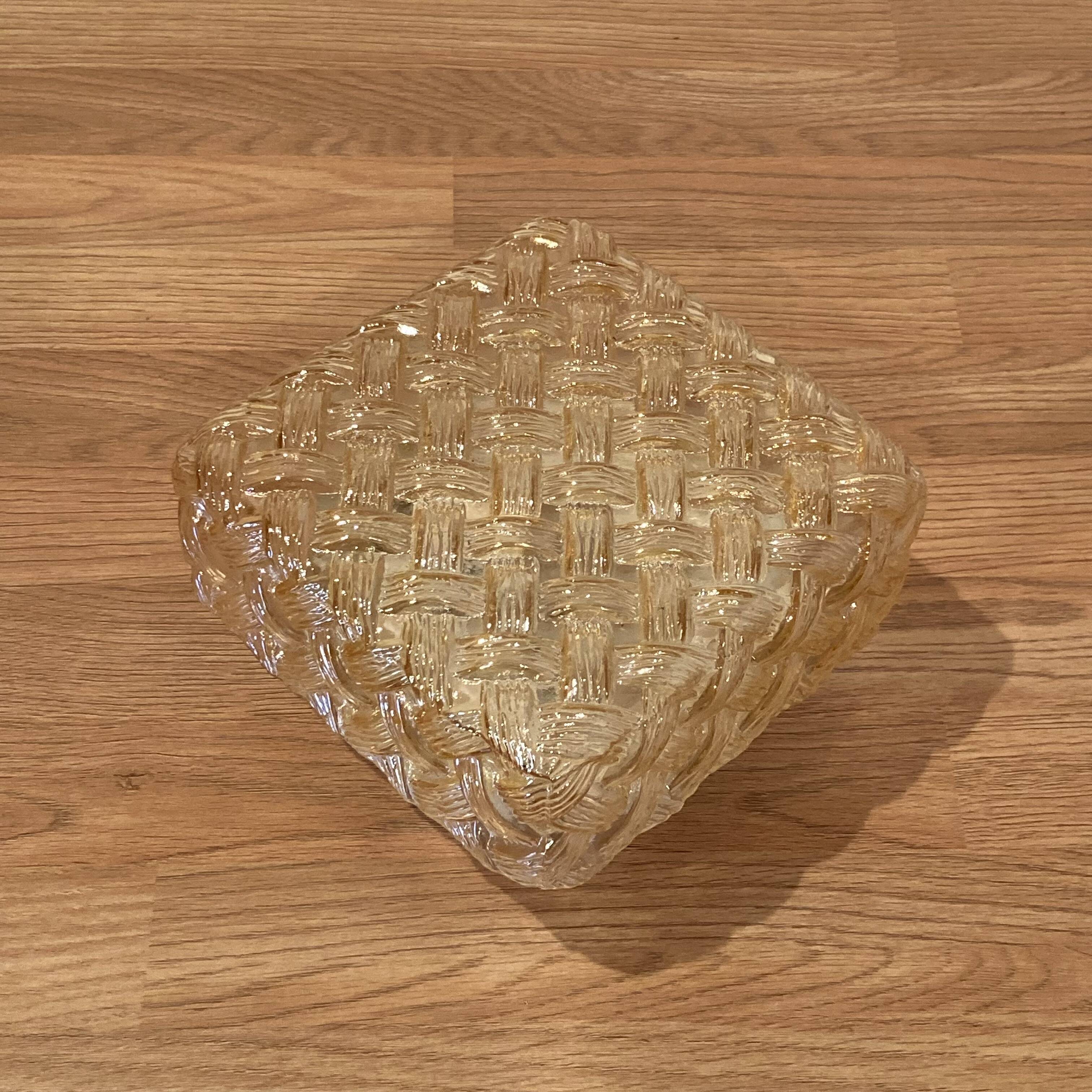 Large glass wall light, Scandinavian design, 1950s.