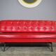Red leatherette sofa, 1970s