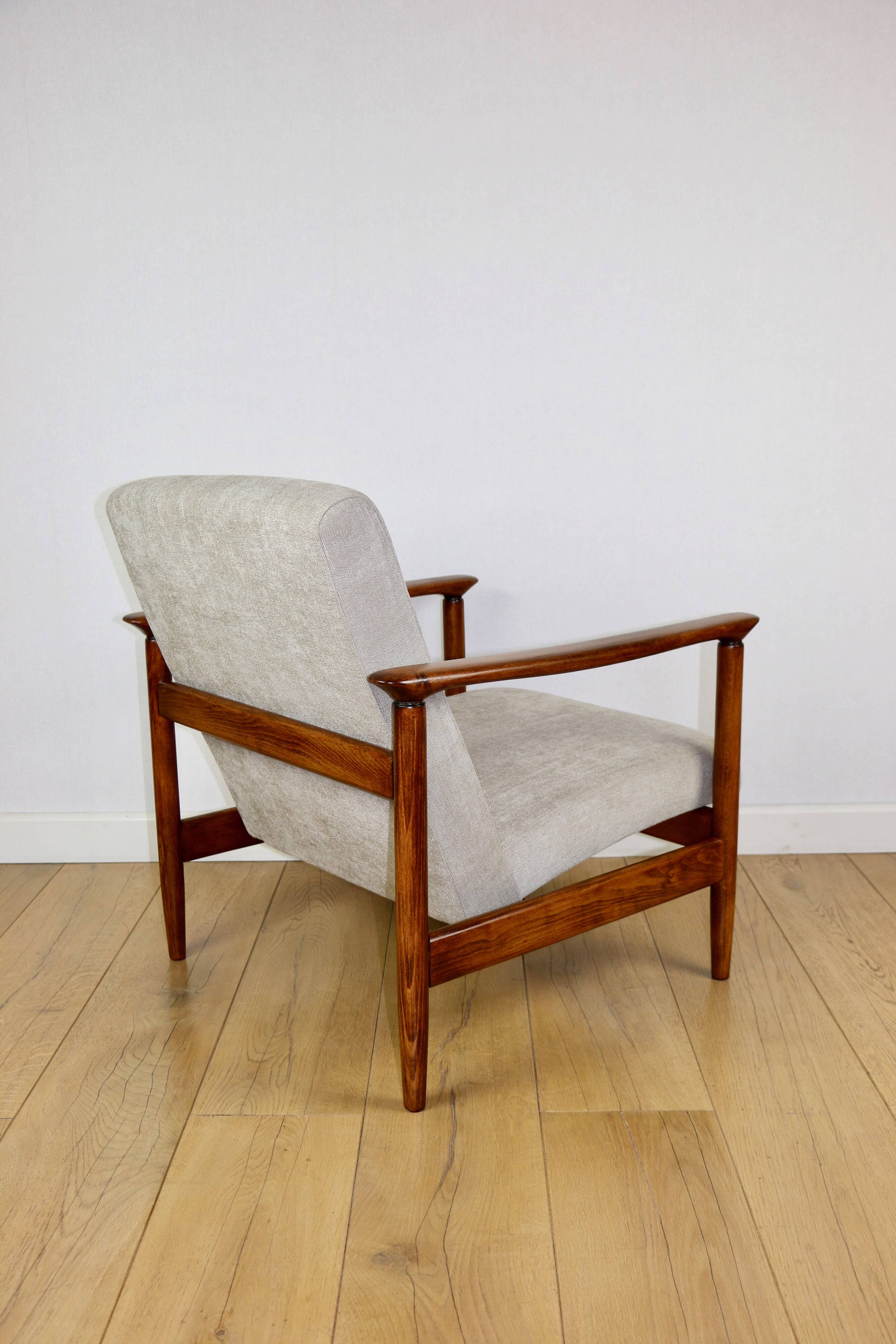 GFM-142 armchair, design by Edmund Homa from the 70s, beige