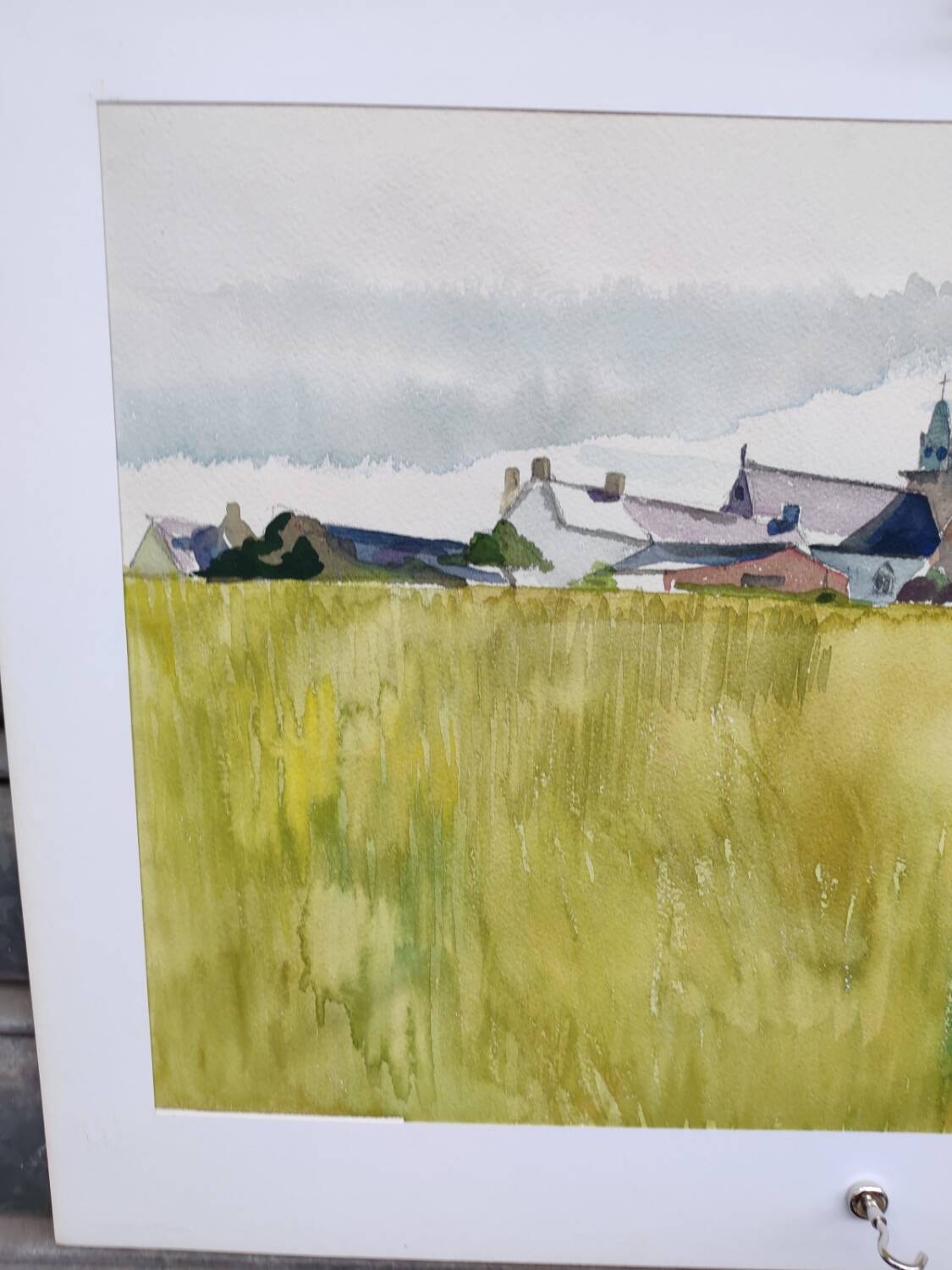 Watercolor by Michel Roubille, Saint Colomban 1978