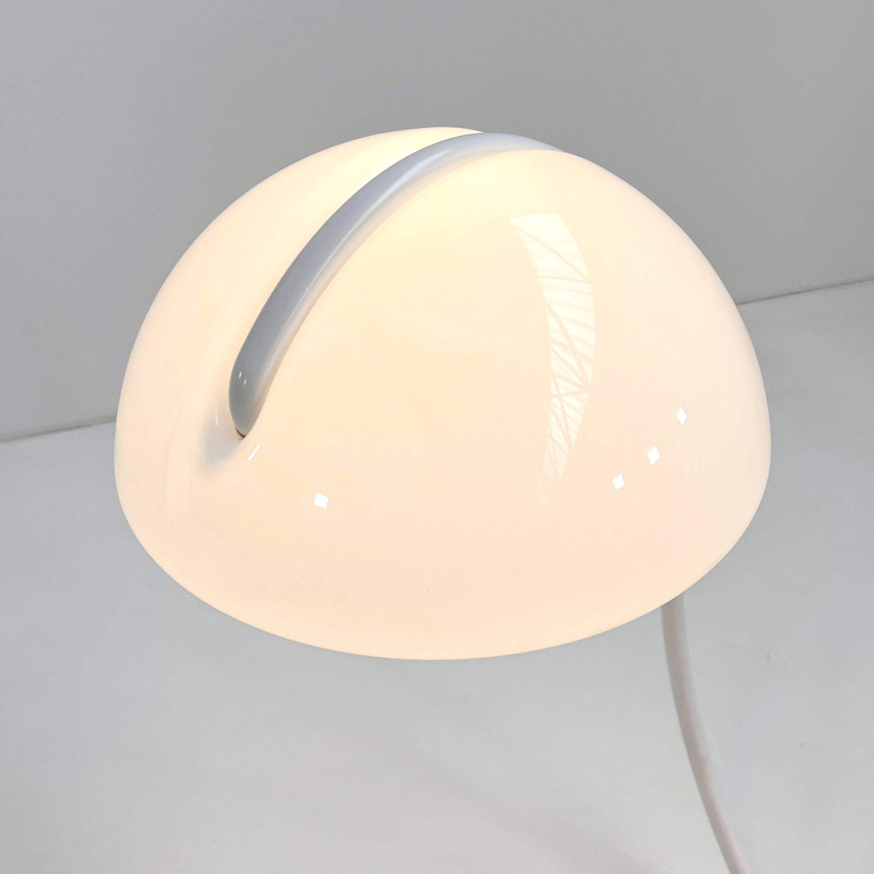 Serpente Floor Lamp White by Elio Martinelli for Martinelli Luce, 1970