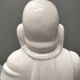Seated Buddha lamp base ~ glazed and gold white ceramic ~ 80s