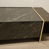 Table basse marron doré
