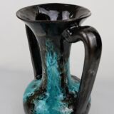 Vallauris Blue Fat Lava Vases