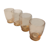 Lot of 4 pink glasses