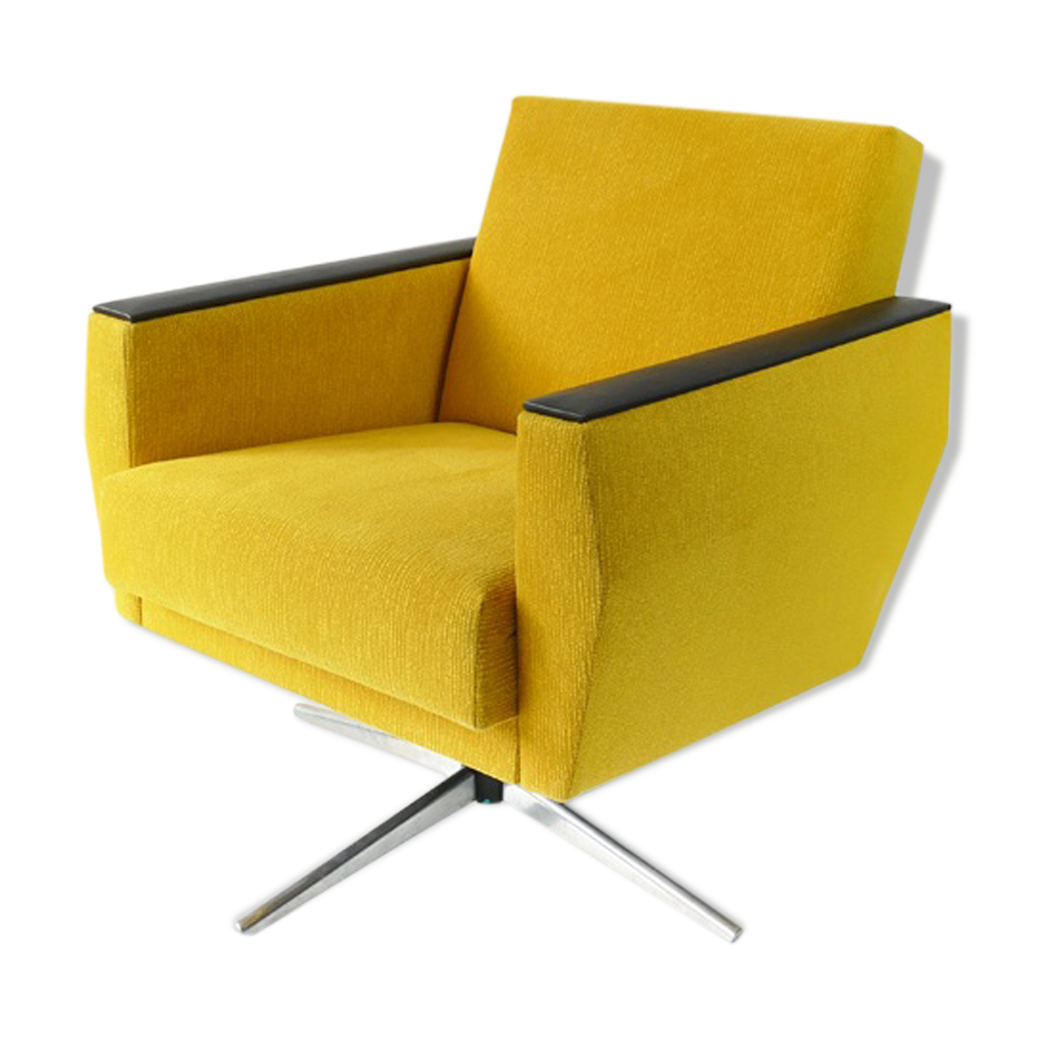 1 Of 2 Vintage Mid Century Retro Swivel Lounge Armchairs 60'S