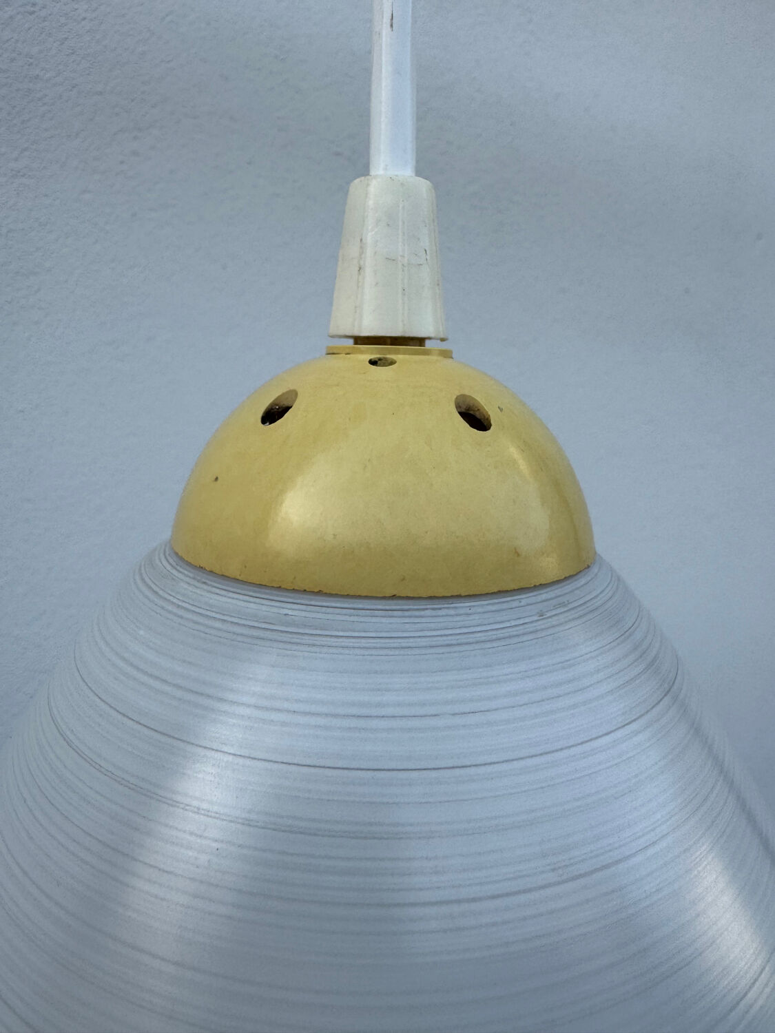 Scandinavian-style glass pendant light from the 1960s
