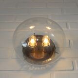 Set of 2 Vintage Space Age Stye Sconces Copper Flush Mount Lights 1980's