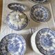 Complete table service The Cottage Lunéville 41 pieces blue decoration