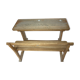 Solid wood school desk from the 1950s