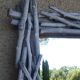 Mirror in gray driftwood frame < 65x84 cm >