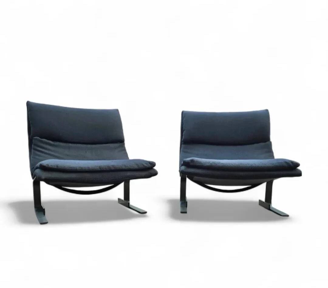 Chaises longues Onda Wave en design italien vintage par Giovanni Offredi / Saporiti des années 1980
