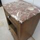 Art déco in massive walnut bedside table