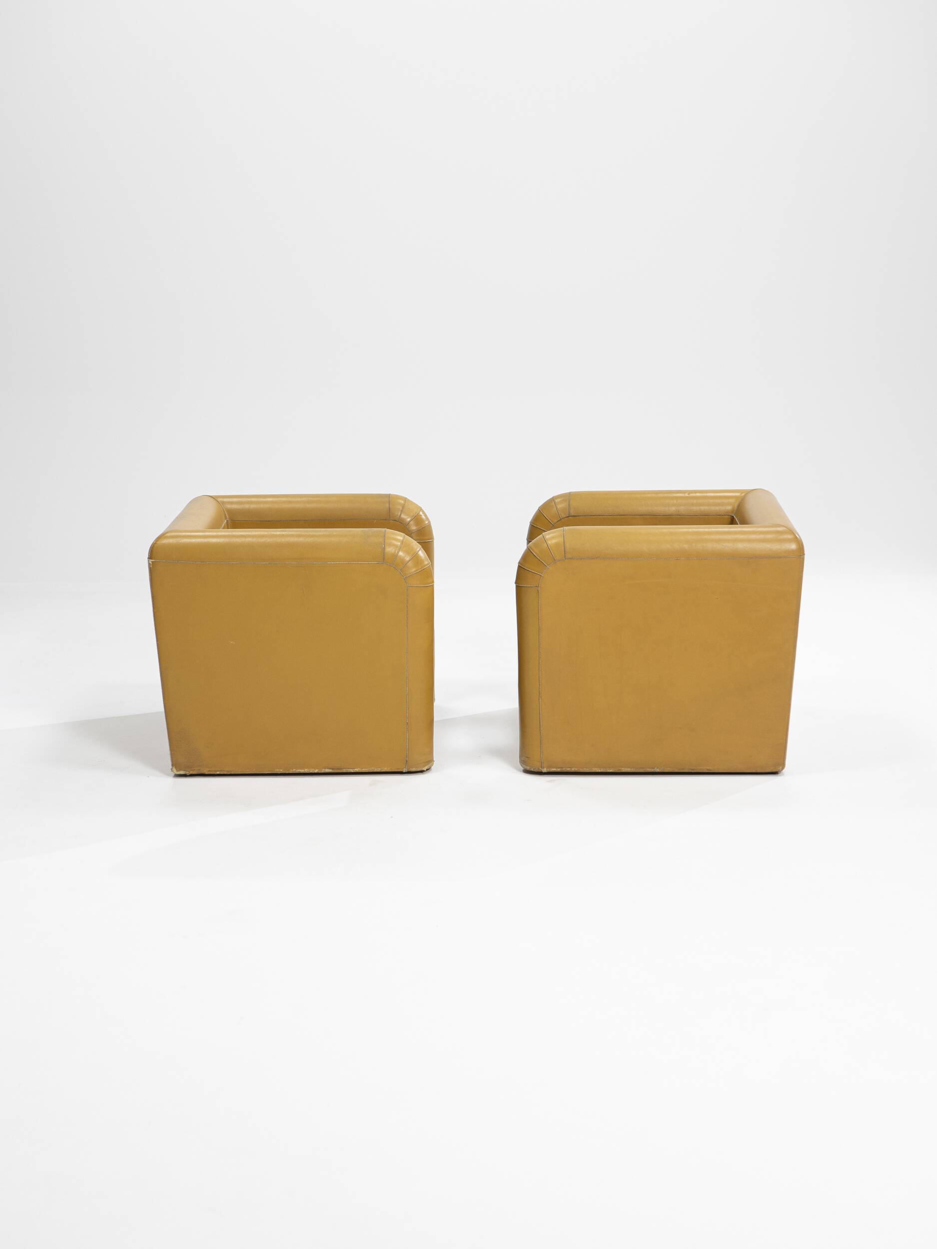 Paire de fauteuils rares de Trussardi, Italie, années 1970