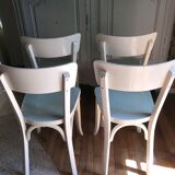 Set of 4 Baumann bistro chairs in wood and formica