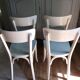 Lot de 4 chaises bistrot Baumann en bois et formica