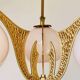 Lustre 3 feux Art Déco, rénové
