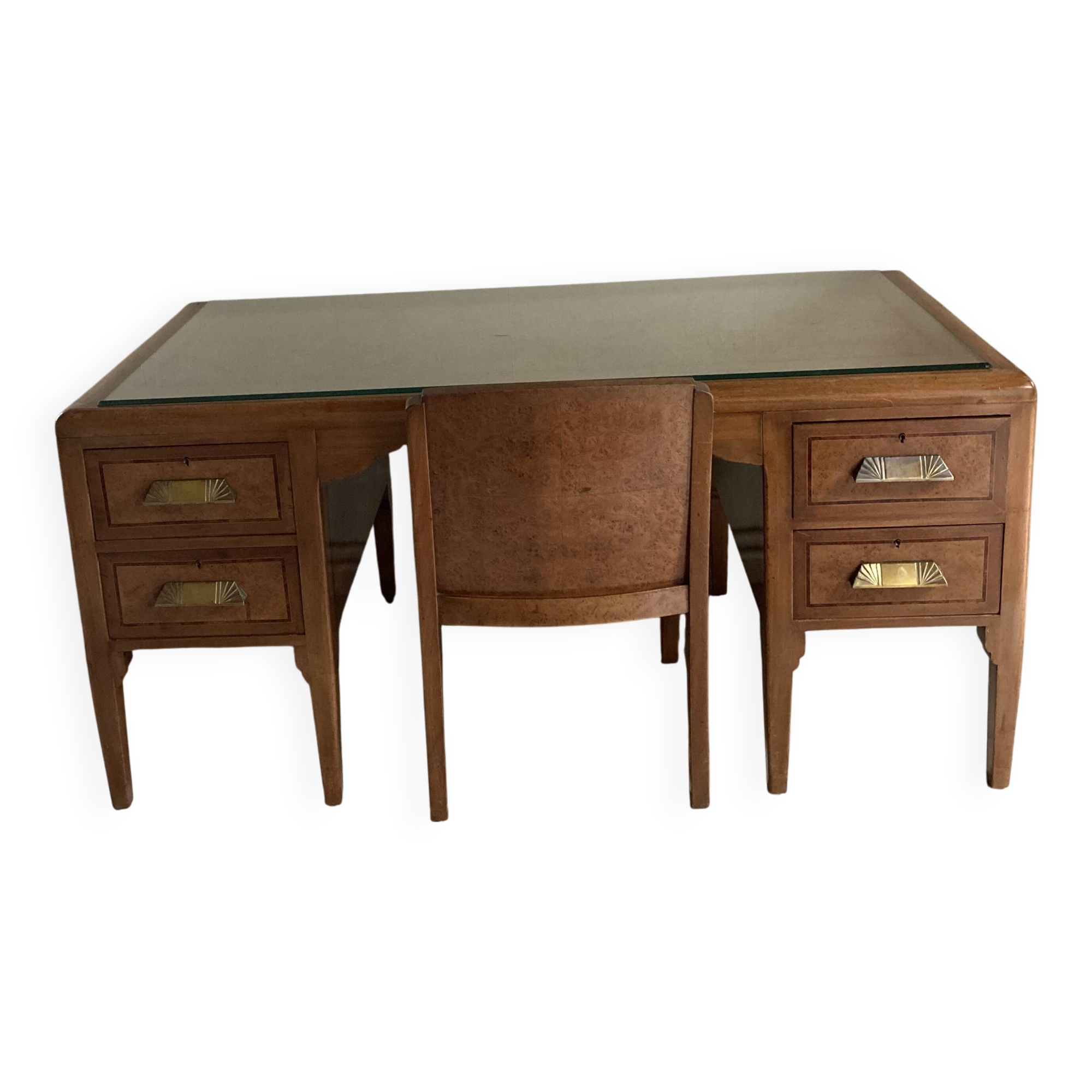 beau bureau art déco et son fauteuil
