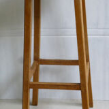 High wooden stool