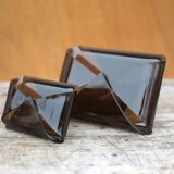 Vintage smoked plexiglass letter holder, mail holder and card holder