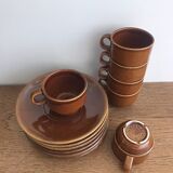 Set of 6 Fina England coffee cups with saucers